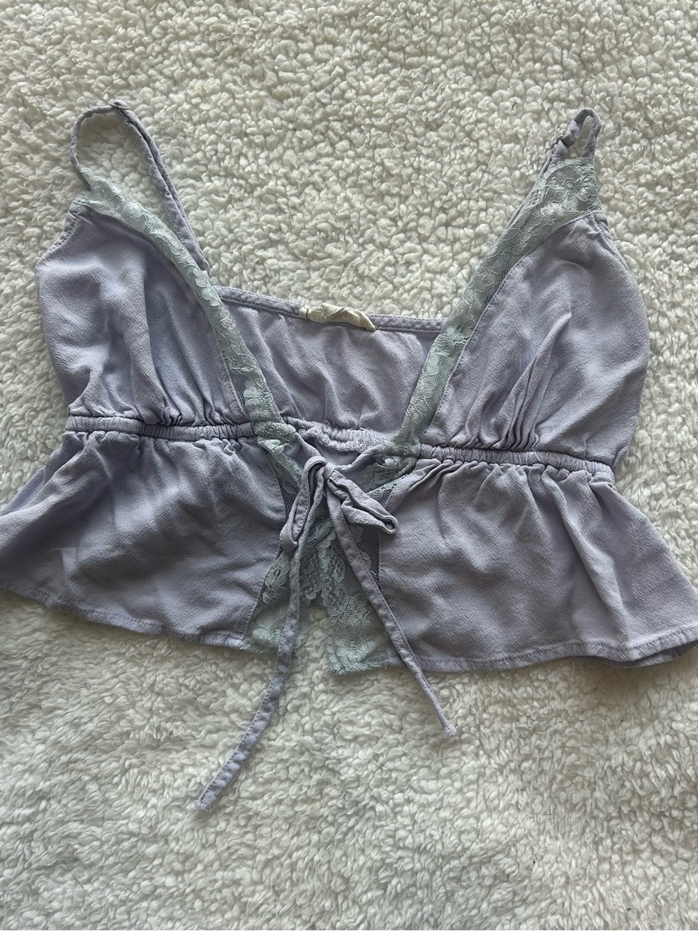 La Hearts Lavender Cropped Tank Top